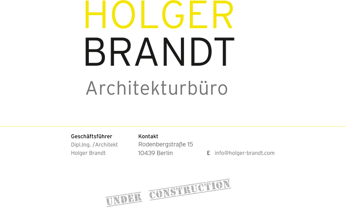 HOLGER BRANDT | Architekturb&uuml;ro
